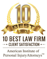 American Institute of Personal Injury Attorneys - 10 Best Law Firm Client Satisfaction - 2023 - Spetsas Buist