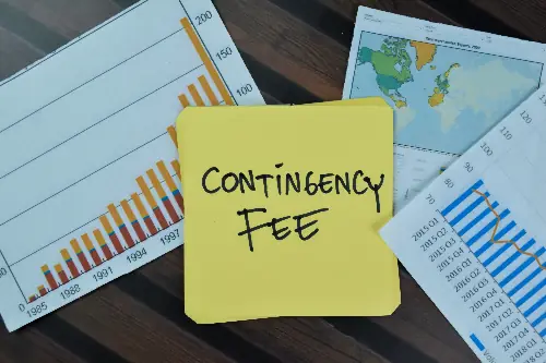 contingency fee on desk of a personal injury attorney in orlando florida