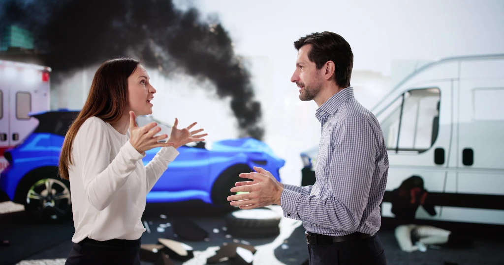 Drivers disputing fault after a car accident in Orlando, Florida